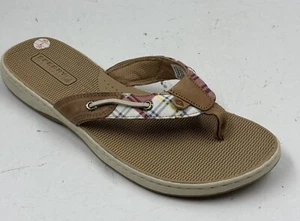 Sperry Seafish Damen-Sandalen Größe 9,5 Zehenstegsandale flach bequem Flip-Flop - Bild 1 von 9