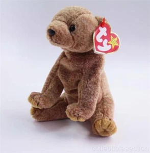 TY PECAN The Gold Bear Original Gorro Bebé Bebés con Etiqueta 1999 - Imagen 1 de 2