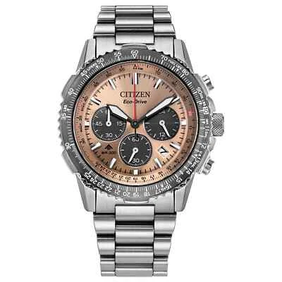 Citizen Men's Promaster Eco-Drive Chronograph Date Silver Watch 40MM CA4664-60X - Image 1 of 4