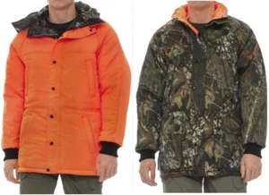 XL LG Mossy Oak Country Orange Reversible Mens Insulated Jacket Coat Parka Camo - Picture 1 of 6