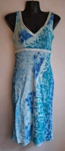 Vintage 90s ABS Allen Schwartz Dress, Blue, Sequins- Size Small- USA Made (338) - Picture 1 of 5