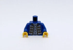 2x Genuine LEGO™ Blue Torso Pirate Imperial Governor Coat with White Panels - Picture 1 of 2