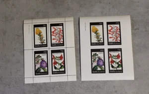 STAFFA SCOTLAND-FLOWERS -2 MINIATURE SHEETS PERFORED&IMPERF MNH - Picture 1 of 1