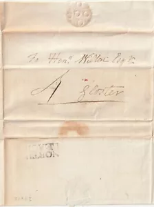 1794 GLOUCS - NORTHLEACH 2/LINE PMK LETTER PEACEY? TO HENRY WILTON AT GLOUCESTER - Picture 1 of 2