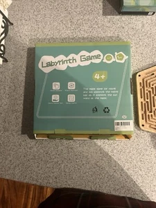 Labyrinth Wooden Maze Game with Two Steel Marbles, Puzzle Game for Adults, Kids - Picture 1 of 9