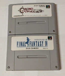 Nintendo Super Famicom Lot of 2 - Chrono Trigger & Final Fantasy IV - CZcx49 - Picture 1 of 3