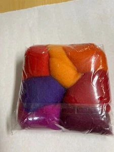 Ashford Felting Wool 6 Autumn colors 100% New Zealand Wool 100gm, 3.4oz NEW - Picture 1 of 3