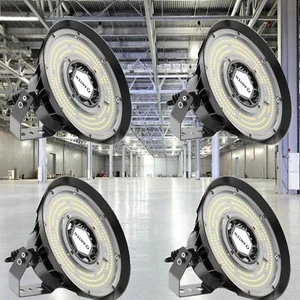 200W Hallenbeleuchtung LED UFO Deckenstrahler Werkstatt Leuchte Industrie Lampe - Bild 1 von 23