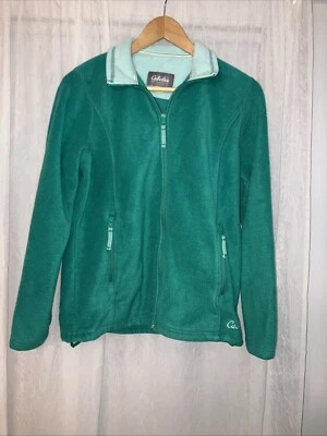 Cabela’s Lightweight Fleece Jacket Teal Green Full Zip Coat Women’s Small EUC! - Image 1 of 4