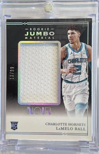 2020-21 Lamelo Ball Panini Noir Basketball Rookie Jumbo Material Patch RC 13/99