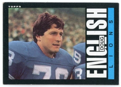Doug English, 1985 Topps, #58, Detroit Lions, Football Card - Image 1 of 2