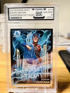 2023 Bowman Draft Chrome Adrian Santana GMG Graded 10 Gem Mint 💎 TT RC - Picture 1 of 1