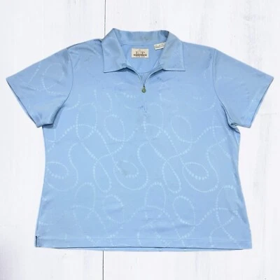 Camisa de golf EP Pro Tour Tech azul claro manga corta con cuello superior Foto 1 de 4