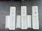 3 Wii Oem Remotes For Parts Includes Back Covers