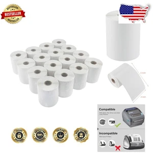 Etichette termiche compatibili Zebra 4x6" per spedizioni - 16 rotoli, 4000 etichette facili da sbucciare - Foto 1 di 8