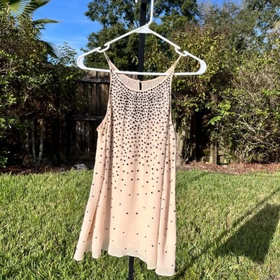 Top MILLY Light Peach 100 % seda estrás cristal sin mangas talla 2 Foto 1 de 4