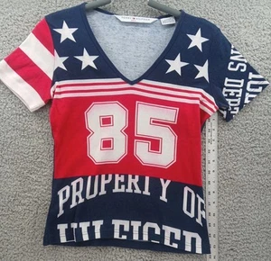Tommy Hilfiger Shirt Women's Size Small Stars and Stripes 3172 - Picture 1 of 8