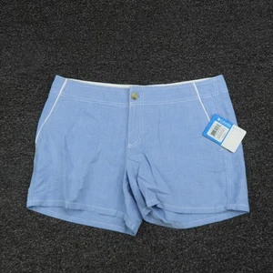 Pantalones Cortos Columbia PFG Mujer 12 Azul Cambray Pesca Rendimiento Bolsillos Traseros - Imagen 1 de 9