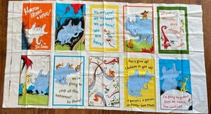 Horton Hears A Who Fabric Panel Robert Kaufman Dr Seuss Book 23 x 44” - Picture 1 of 6
