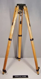 Ries Junior Model Medium / Heavy Duty Camera 56" TRIPOD Maple Wood 3/8" Post NOS - Picture 1 of 8