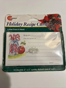 Carte ricette natalizie vintage Conimar sigillate 15 doppie dimensioni 3x5 dimensioni effettive 6x5 - Foto 1 di 2