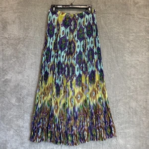 Chicos Maxi Skirt sz 3 XL 16 Broomstick Artsy Abstract Boho Cottage Resortwear - Picture 1 of 5