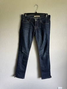 J Brand Dark Wash Blue Denim Ink Pencil Split Leg Jeans Womens 25 Casual Stretch - Picture 1 of 7