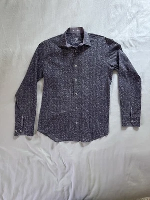 Camisa de vestir Bugatchi Uomo de manga larga para hombre, ajuste con forma, talla M Foto 1 de 4