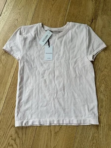 NWT Aritzia Pointella Seamless Willow T-shirt In Shy Pink Size Small - Picture 1 of 6