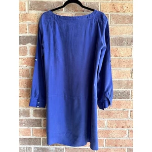Elieen Fisher Vintage Silk Blue Dress Size Small  - Picture 1 of 5