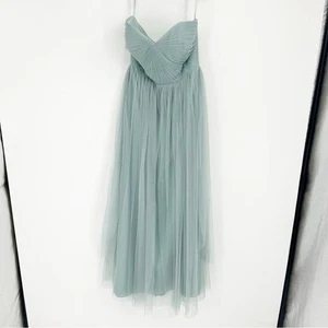 Jenny Yoo Collection Blue Green Convertible Midi Dress Size 2 - Picture 1 of 7