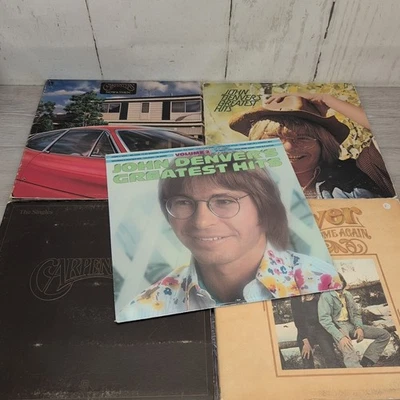 Lot Of 9 Vinyl Records - John Denver, Carpenters, Barry Manilow & Neil Diamond  - Image 1 of 4