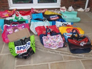 Job lot 30+ bags for life shopping bags assorted sizes for storage carboots - Picture 1 of 6
