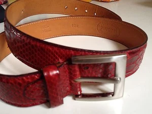 UNISEX GÜRTEL AUS ECHTEM PITTON MADE IN ITALY VON PINOTTI FORTE DEI MARMI 120CM - Bild 1 von 2