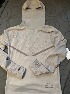 NIKE RUNNING DIVICION THERMA FIT ADV PINNACLE TOP GRAYRED HOODIE SIZE L MEN $140 - Picture 1 of 6