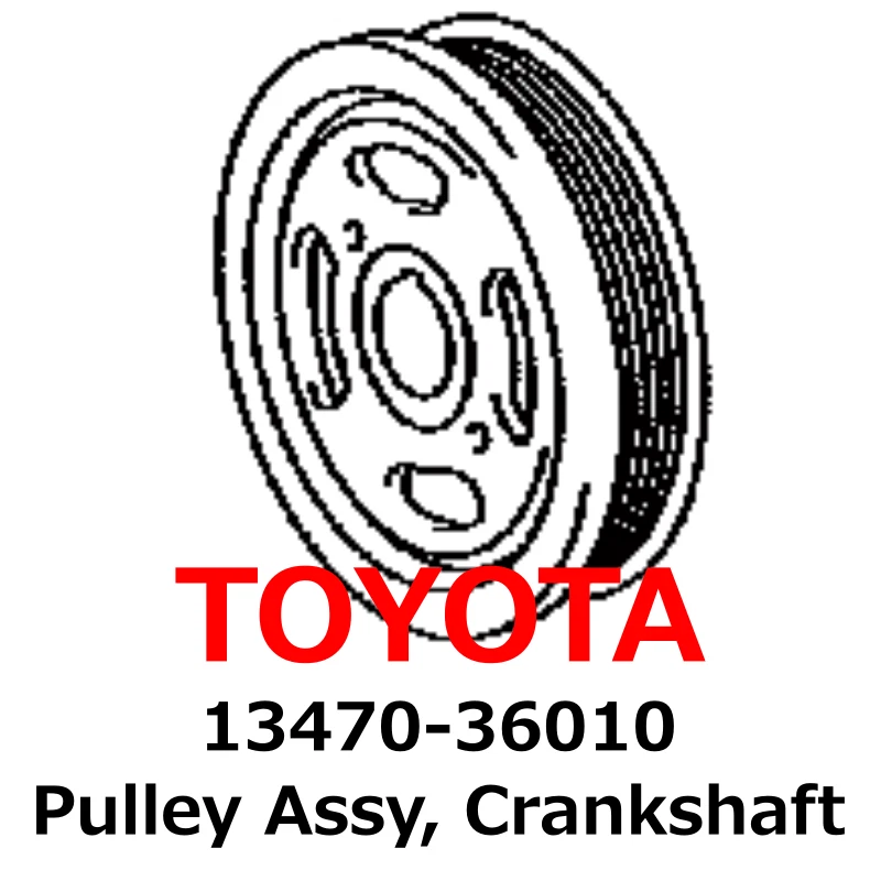 【NEW】Toyota Genuine 13-18 Lexus ES300h ES350 Pulley Assy, Crankshaft 13470-36010 - Image 1 of 1