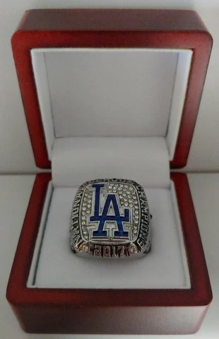 Clayton Kershaw - 2017 Los Angeles Dodgers NL Pennant Silver Color Ring With Box Cover