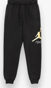 Jordan Flight Essential Sweatpants Mens 2XL XXL Black Fleece Big Logo Joggers - Picture 1 of 11