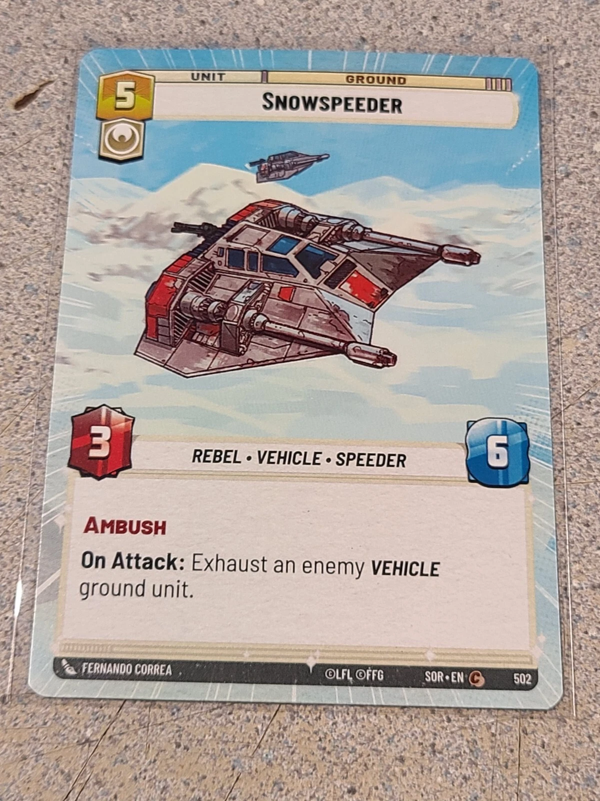 Star Wars Unlimited TCG: Spark of Rebellion Snowspeeder Hyperspace