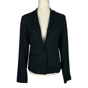Banana Republic Blazer Jacket Women Size 0 Black Fitted Preppy Office Siren - Picture 1 of 11