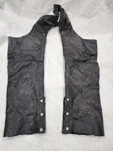 First Classic Leather Gear Size XS Motorcycle Chaps Black FMC EUC Adult - Foto 1 di 11
