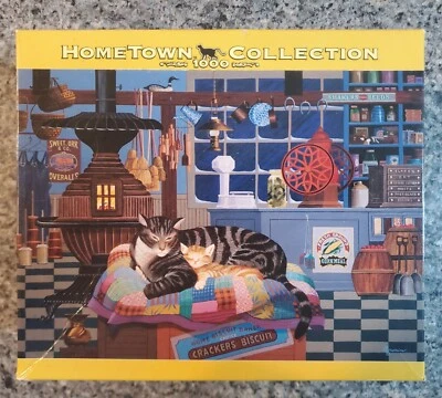 Hometown Collection THE WEATHER OUTSIDE IS FRIGHTFUL 1000 pc puzzle COMPLETE - Image 1 of 4