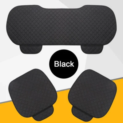 Universal Flax Car Seat Cover Full Protector Non-Slip Mat Pad Breathable& Pocket - Imagem 1 de 4