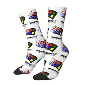Herrensocken Microsoft Windows 95 Thema Computer Retro Software PC Neuheit UK 6–11 - Bild 1 von 4