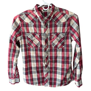 Salt Valley Western Style Flanellhemd Herren Large LS kariert Perlen Druckknopf - Bild 1 von 11