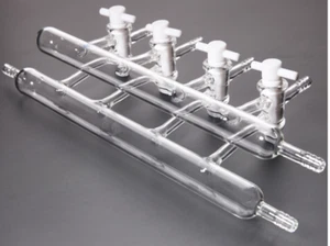 Double Manifold Vacuum Gas distributor for Schlenk Line 3 Hose Opens designable - Foto 1 di 9