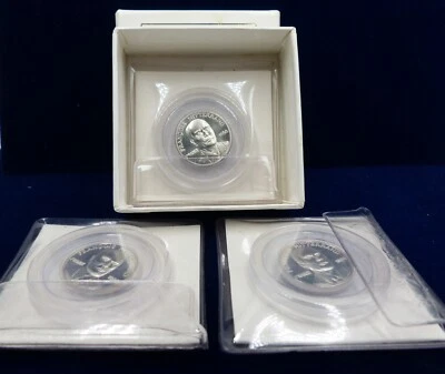 MEDAILLE PRESIDENT DE LA RÉPUBLIQUE FRANÇOIS MITTERRAND argent X3 SOUS CAPSULE - Photo 1/4