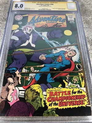 Adventure Comics 366 CGC SS 8.0 Jim Shooter Fatal Five v Superboy 3/1968 - Image 1 of 4