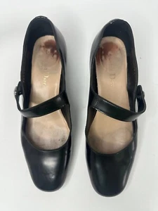 Dior Black Leather D-Doll Mary Jane Pumps Size 36 IT - Picture 1 of 10