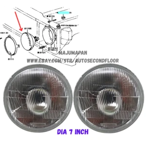 TOYOTA LAND CRUISER FJ40 FJ45 FJ55 FJ60 BJ40 FJ43 HEADLIGHT HEADLAMP PAIR 7 INCH - Picture 1 of 4